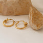 18K Gold Plated Knotted Hoop Earring